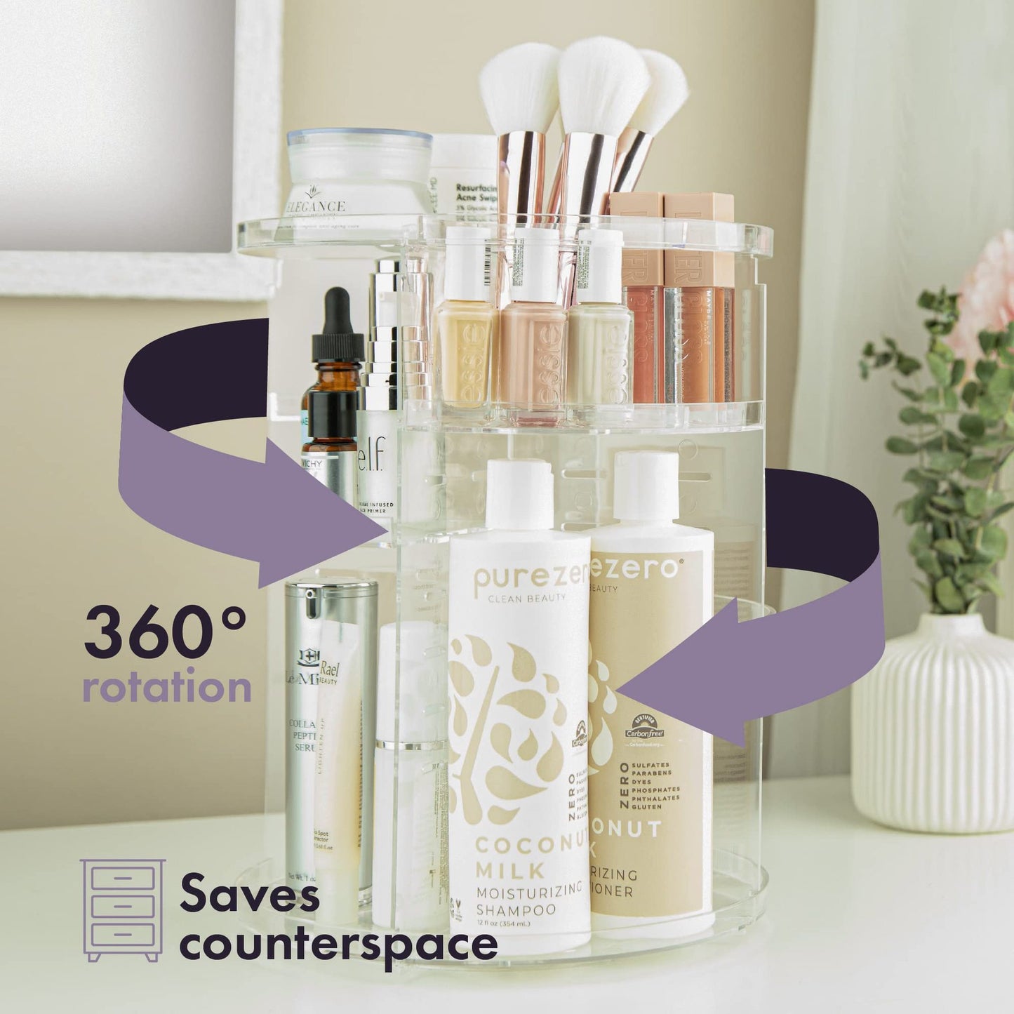 Organizador de Maquillaje Giratorio 360° – Edición Premium