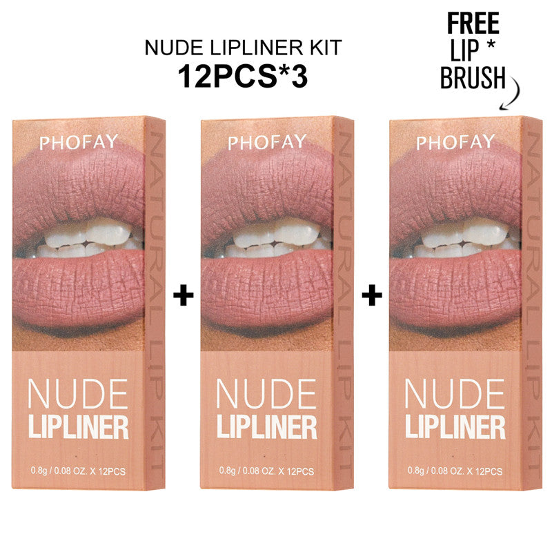 Kit de Perfiladores de Labios Nude de Alta Precisión para Acabado Natural