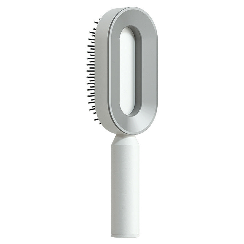 Cepillo de Pelo Autolimpiante con Botón de Limpieza y Masajeador Antiestático