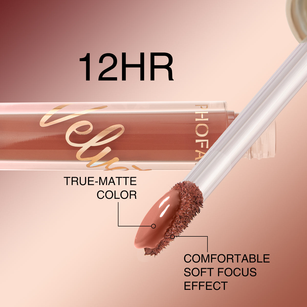 Gloss Labial Velvet con Brillo Aterciopelado y Acabado Suave