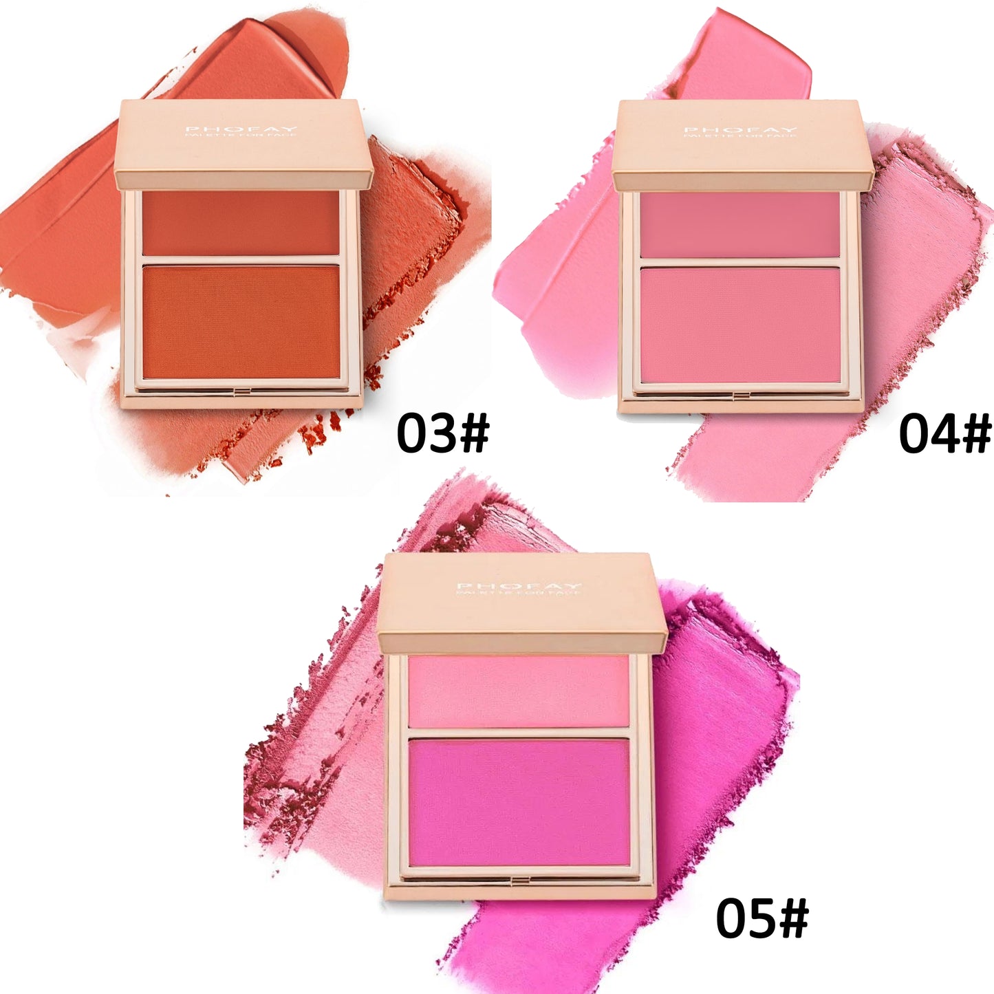 Colorete Dúo Crema y Polvo de Larga Duración con Acabado Natural