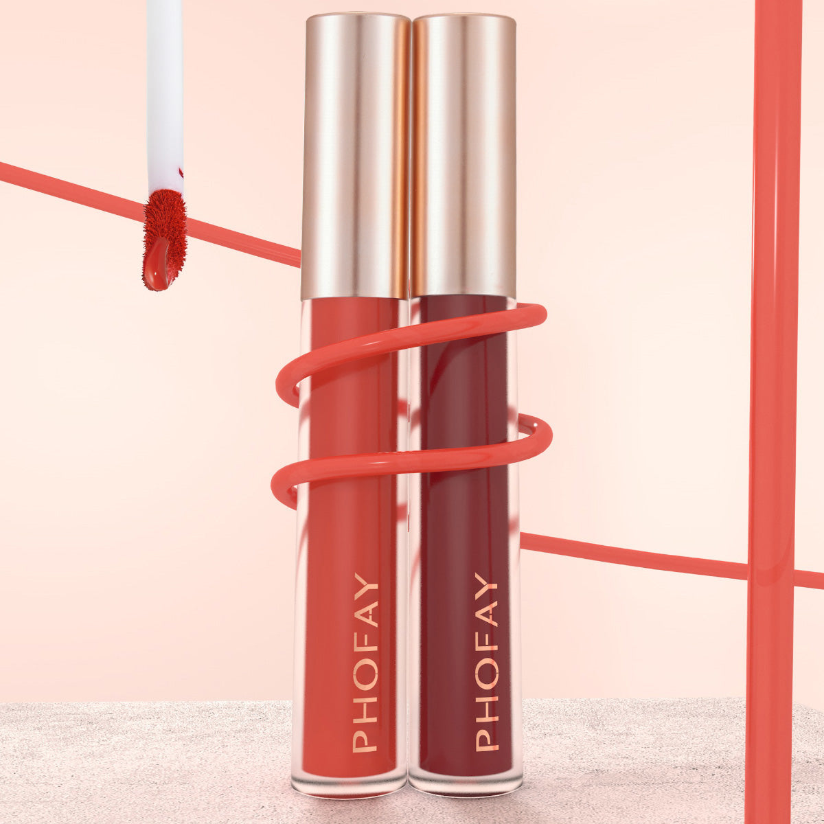 Gloss Labial No Pegajoso de Acabado Brillante y Textura Ligera