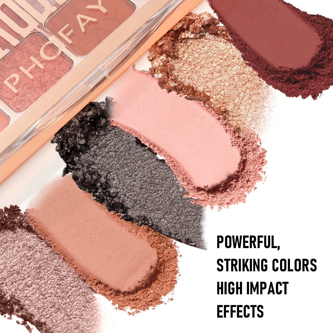 Paleta de Sombras de Ojos 12 Colores de Alta Pigmentación y Larga Duración