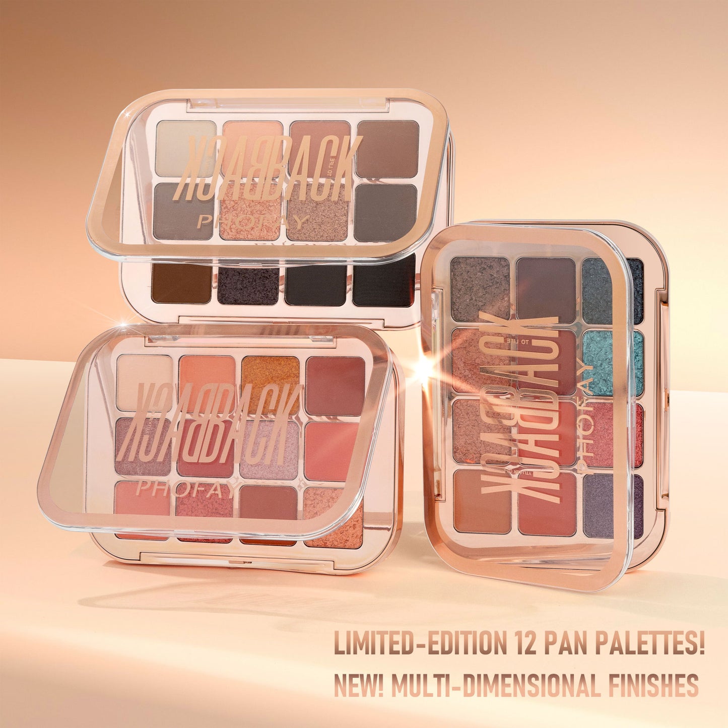 Paleta de Sombras de Ojos 12 Colores de Alta Pigmentación y Larga Duración