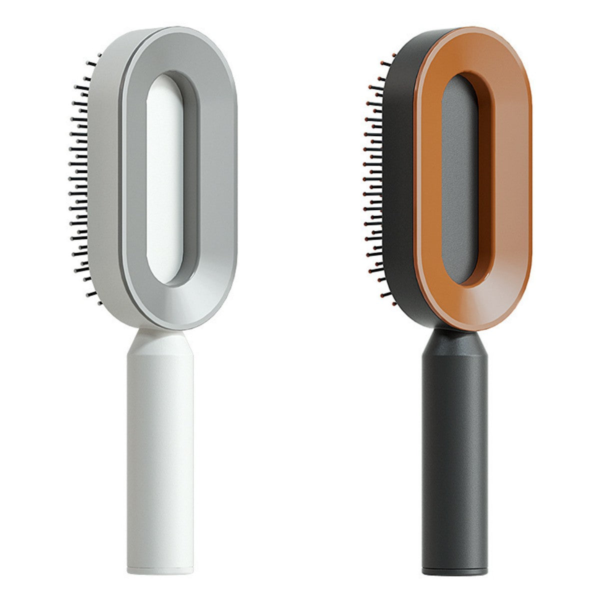 Cepillo de Pelo Autolimpiante con Botón de Limpieza y Masajeador Antiestático
