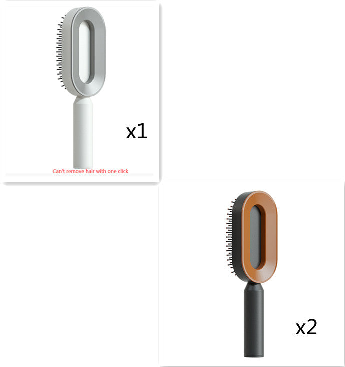 Cepillo de Pelo Autolimpiante con Botón de Limpieza y Masajeador Antiestático
