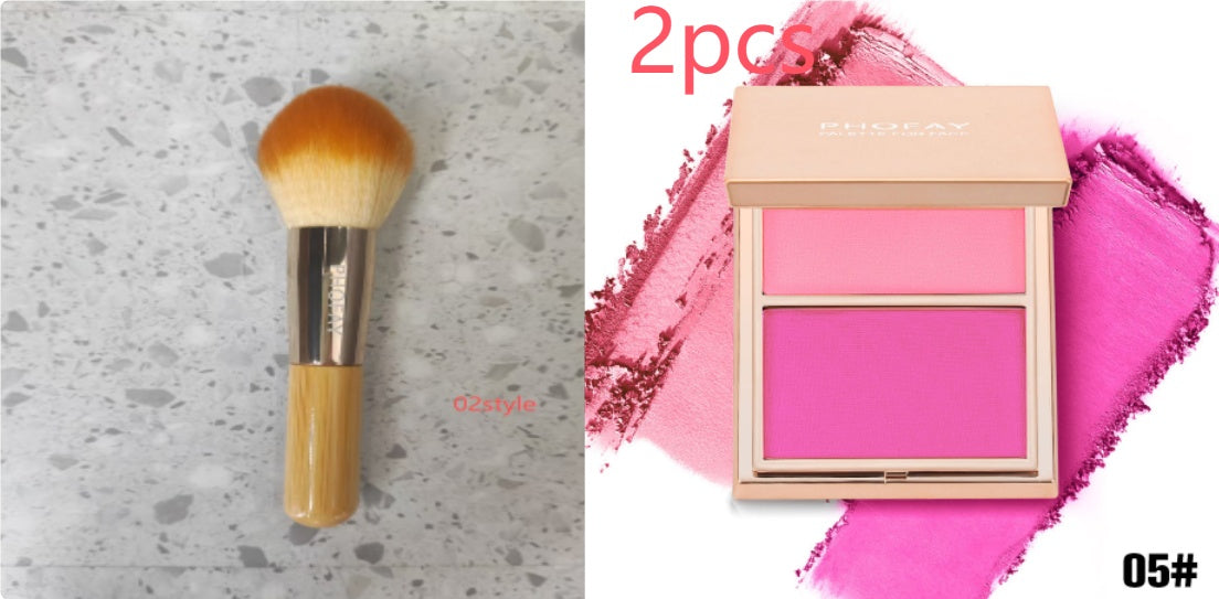 Colorete Dúo Crema y Polvo de Larga Duración con Acabado Natural