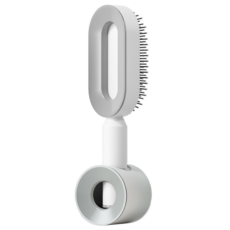 Cepillo de Pelo Autolimpiante con Botón de Limpieza y Masajeador Antiestático