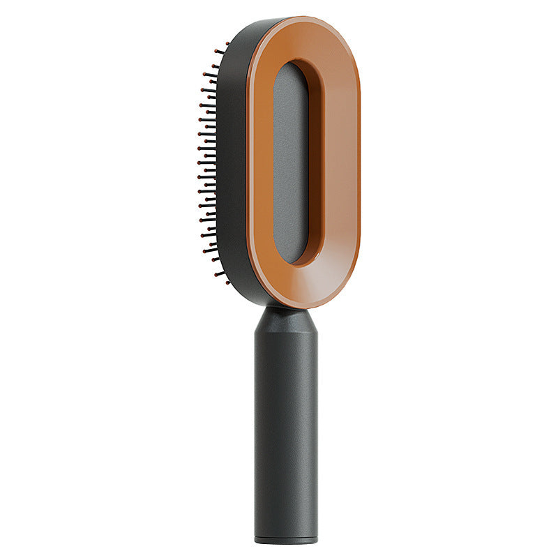 Cepillo de Pelo Autolimpiante con Botón de Limpieza y Masajeador Antiestático