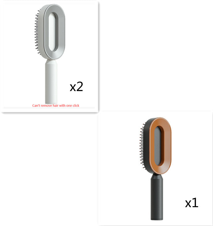 Cepillo de Pelo Autolimpiante con Botón de Limpieza y Masajeador Antiestático